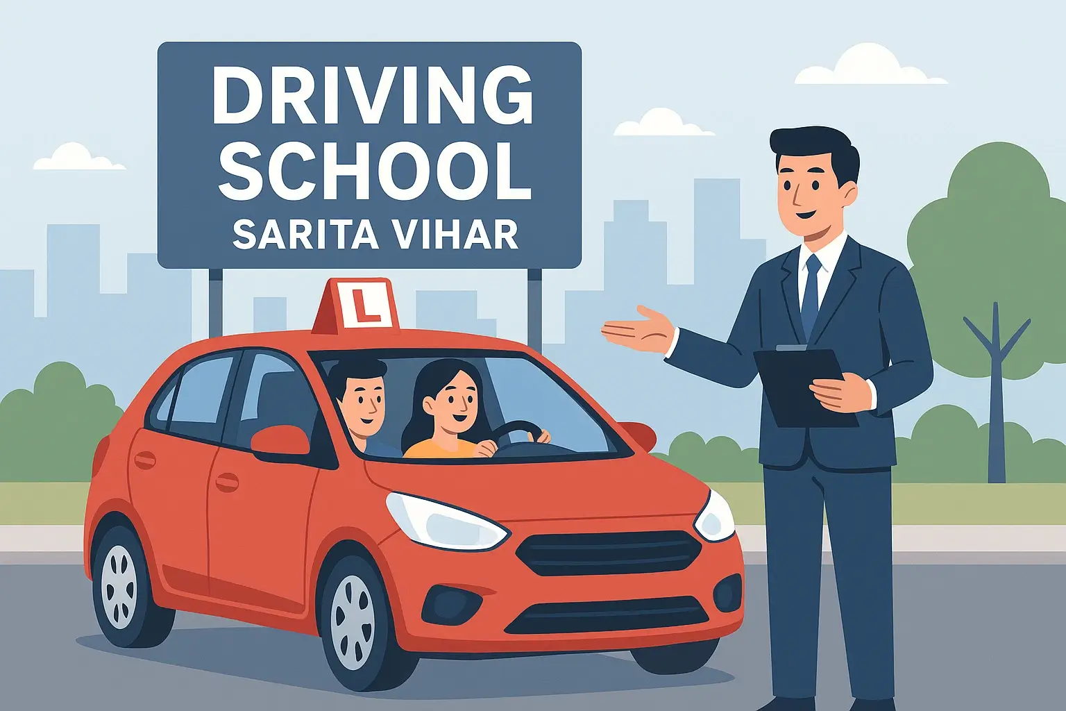 Best Driving School in Sarita Vihar : On Road