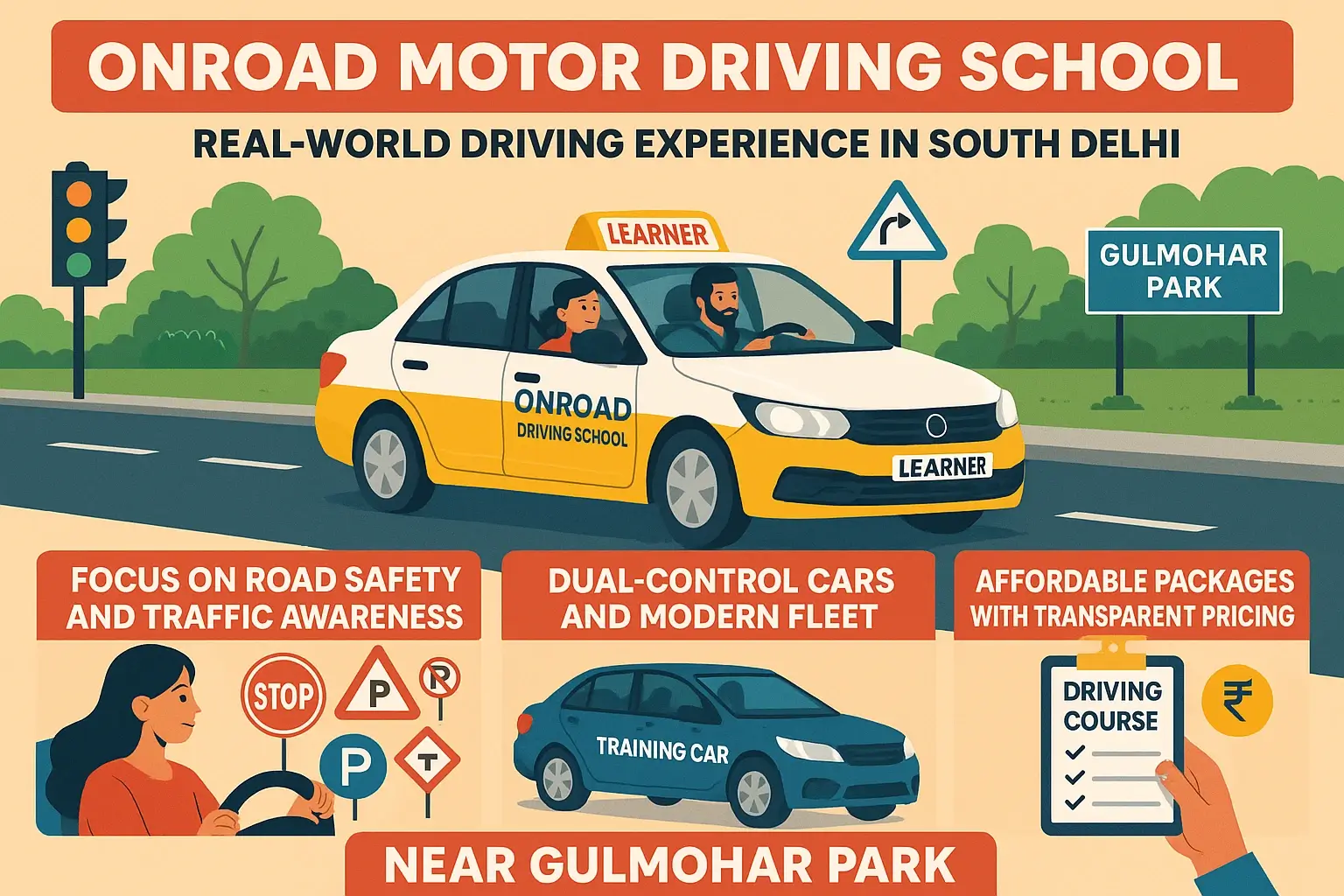 Driving School Near Gulmohar Park