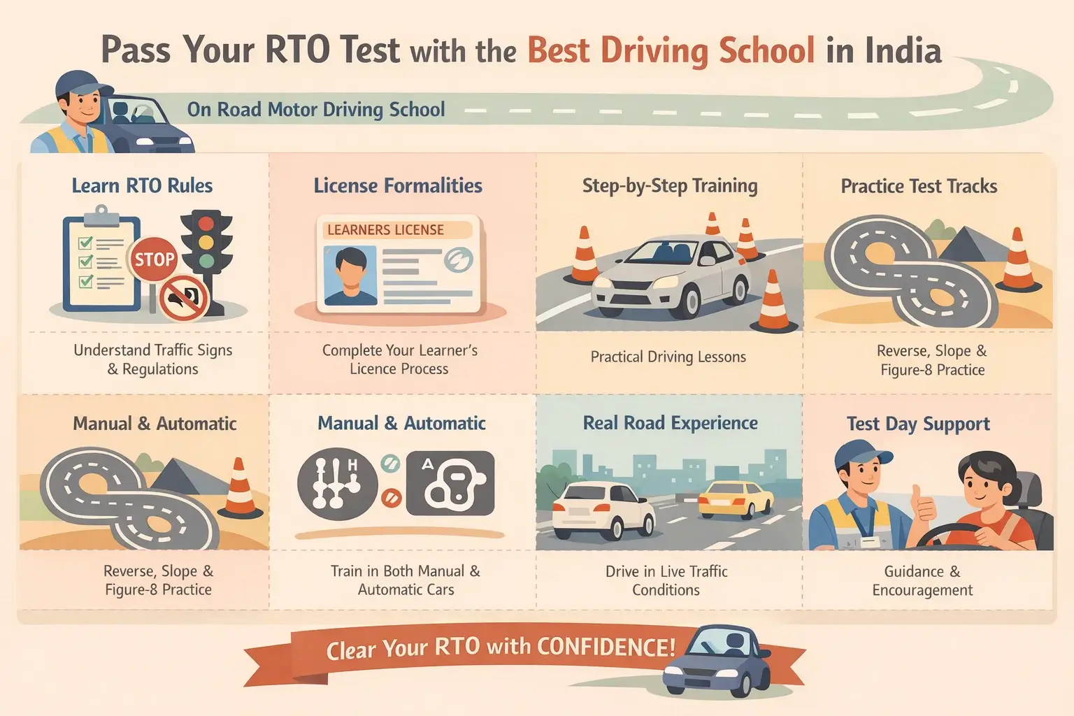 How the Best Driving School in India Prepares You for RTO Test