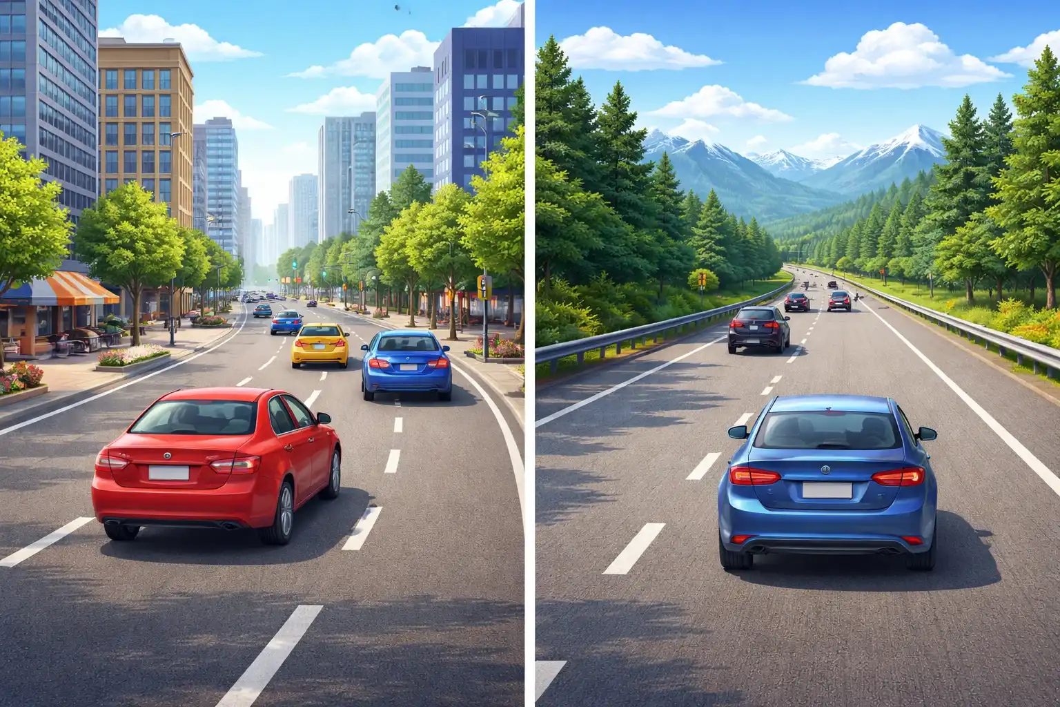 City vs Highway Speed Limits