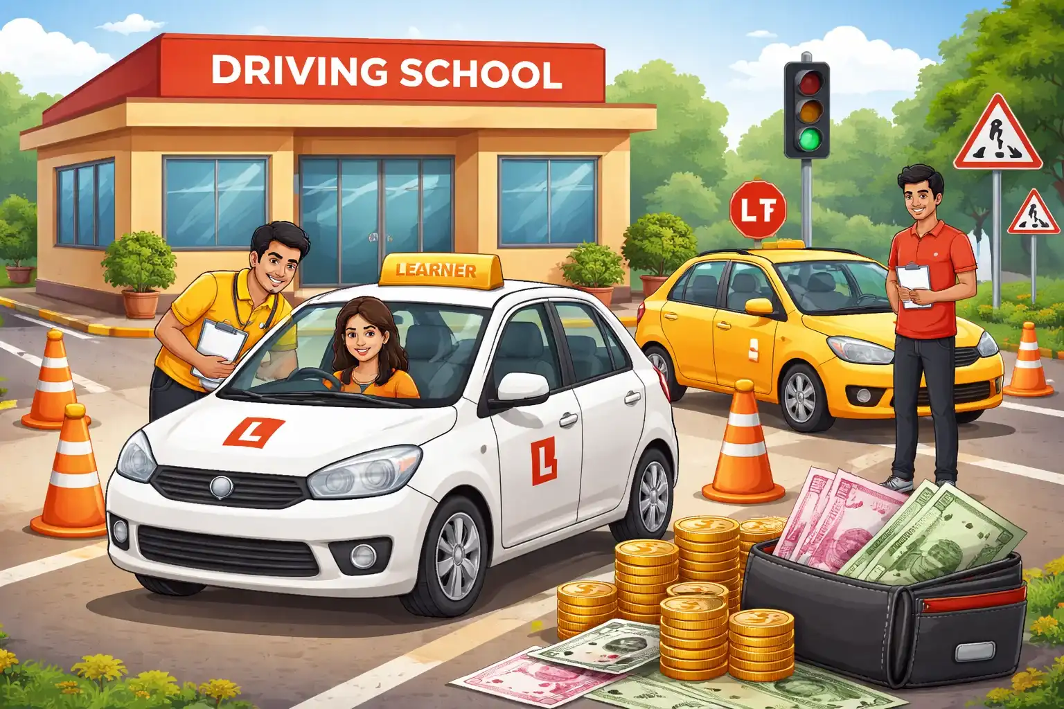 Car driving school fees in Delhi
