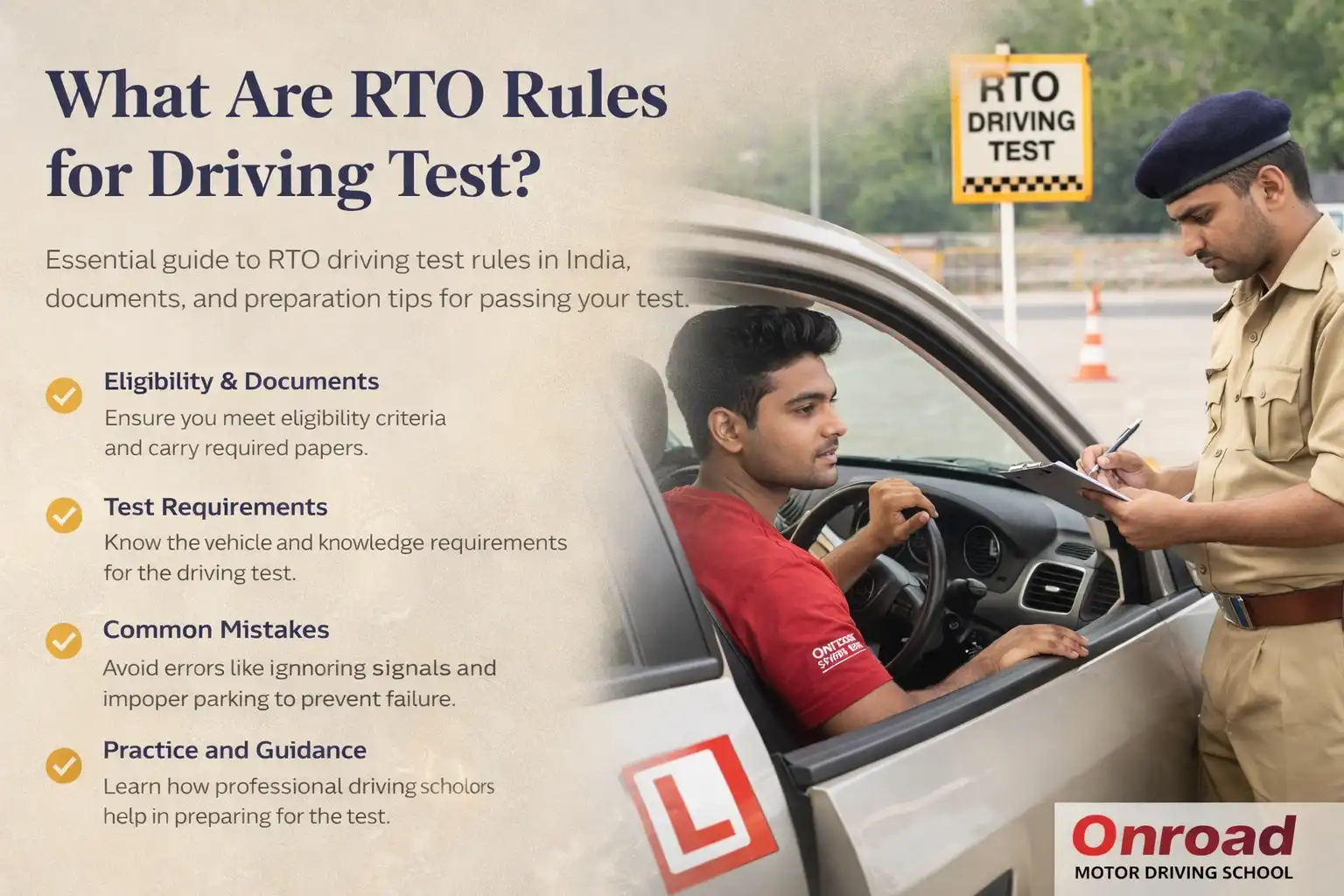 RTO driving test rules