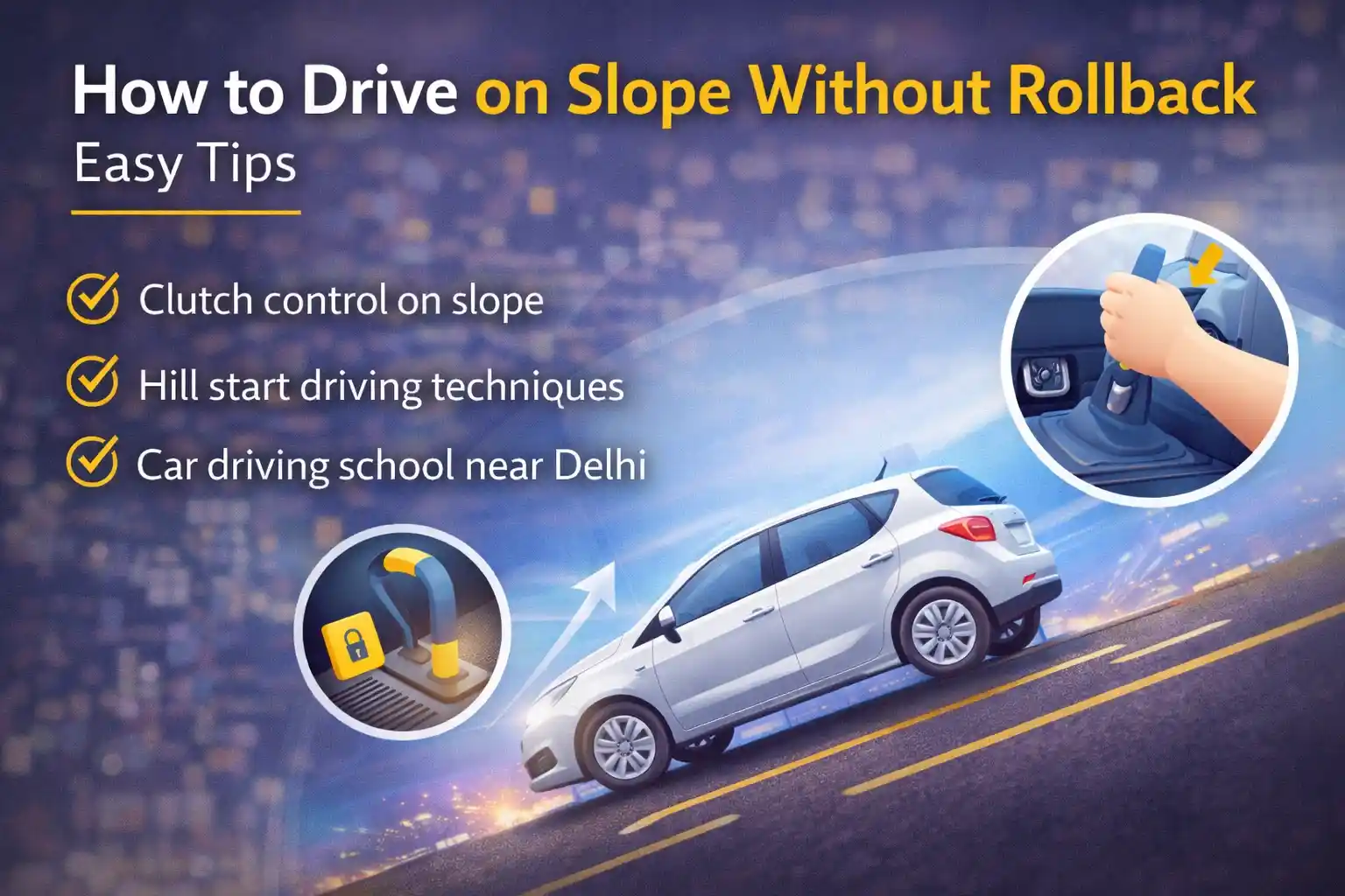 how to drive on slope without rollback