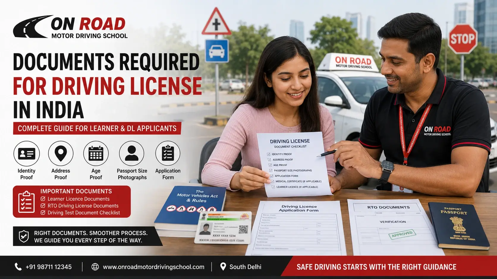Documents required for driving license