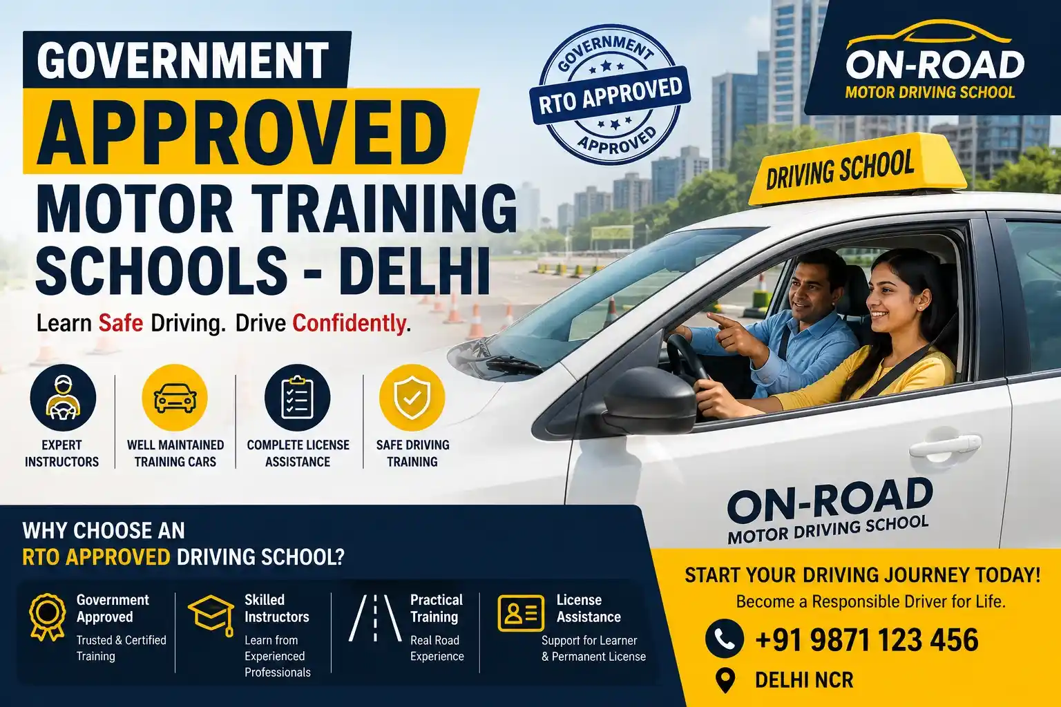 government approved driving school delhi