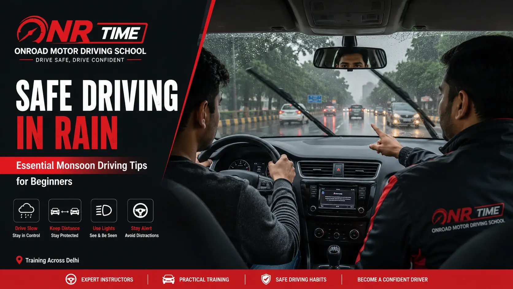 Safe driving in rain