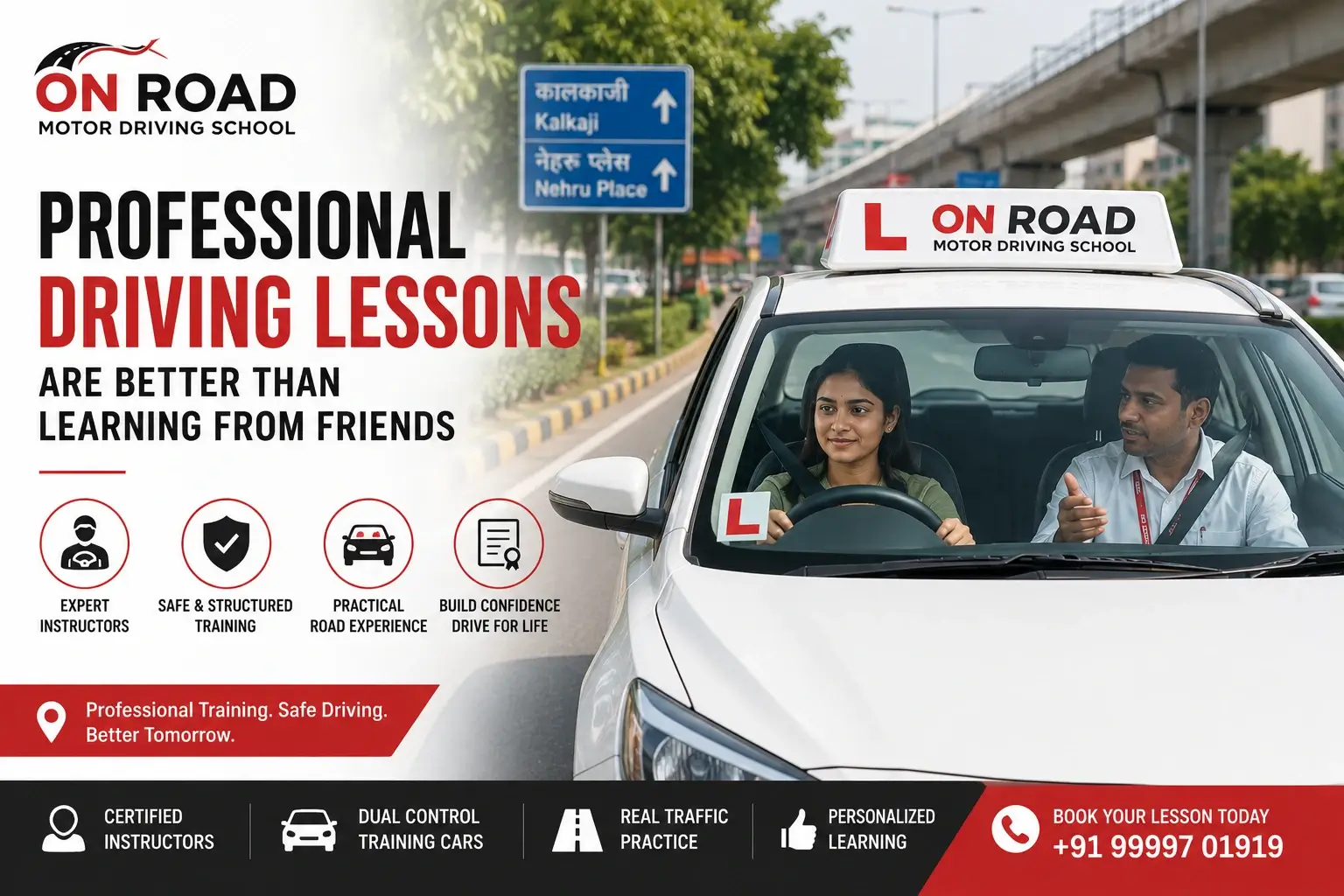 Professional driving lessons