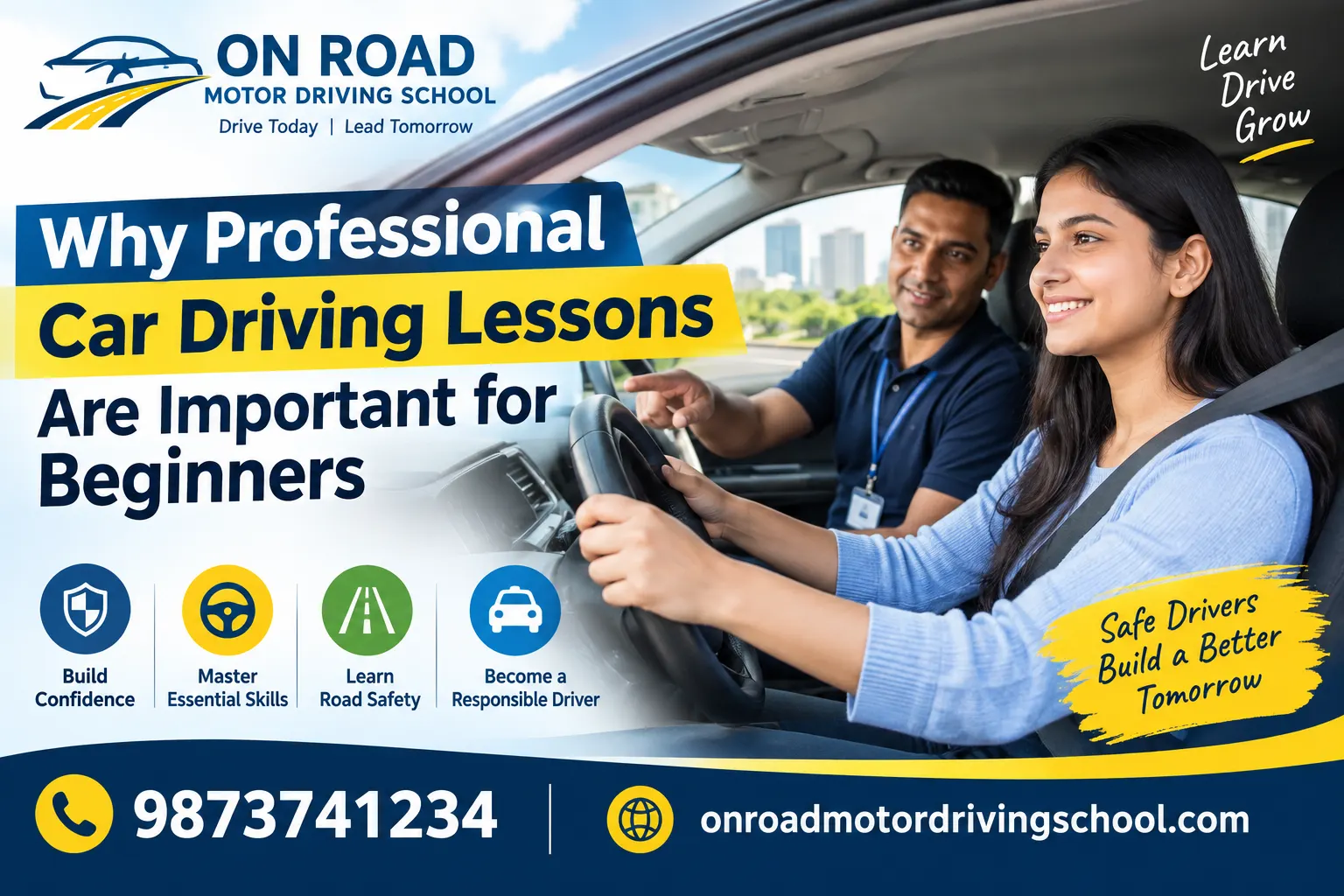 Professional car driving lessons for beginners
