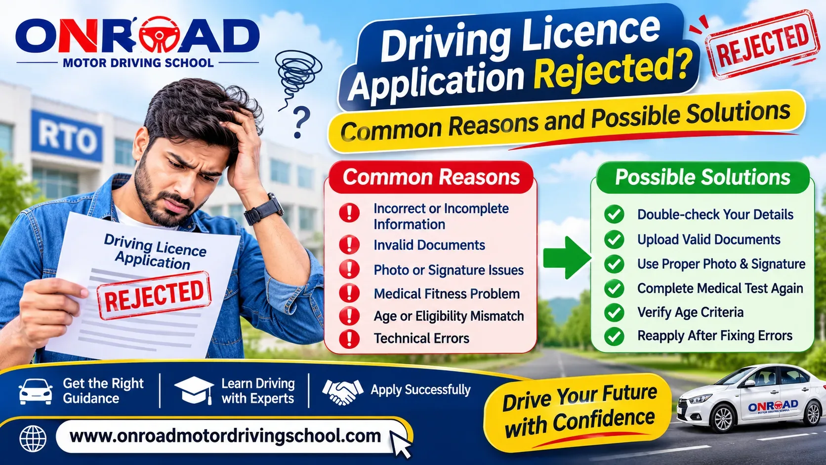 Driving Licence Application Rejected