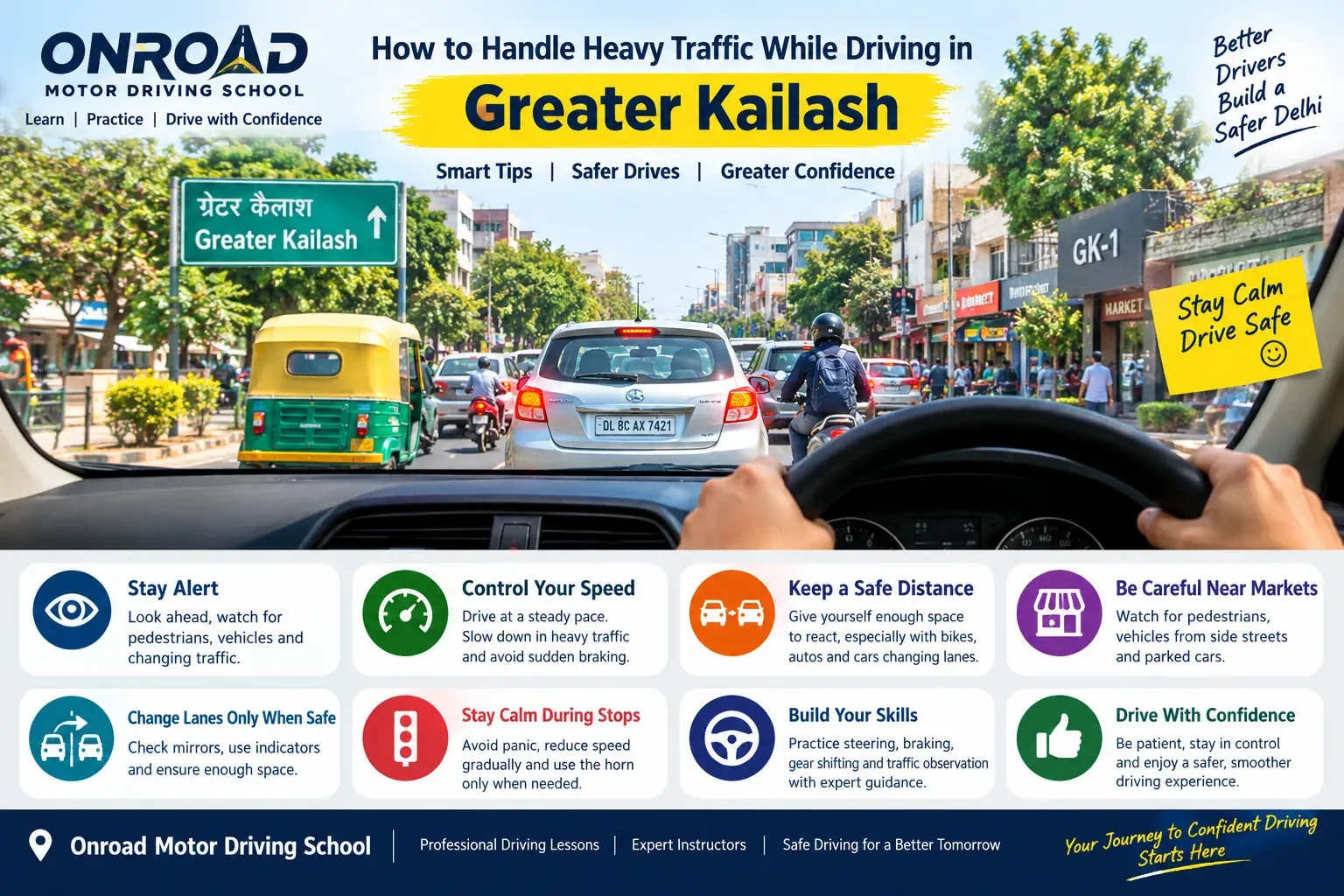 driving in Greater Kailash